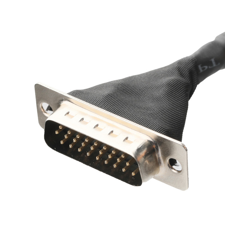 Συγκρότημα καλωδίων LVDS OEM/ODM από JAE FI-RE51HL 51-Pin έως HD-SUB 26-Pin Male Solder UL 1007 20AWG καλώδιο