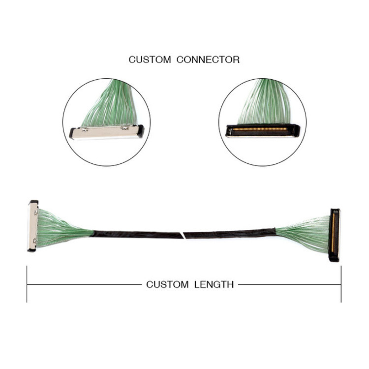 50 Pin 20380-R30T-06 LVDS EDP Micro Coaxial Cable Assembly 50P συνδετήρας