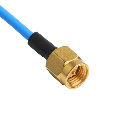 ROHS Low PIM Flex TFT-5G-402 RF Coaxial Cable διπλή ασπίδα με μπλε σακάκι FEP OEM / ODM