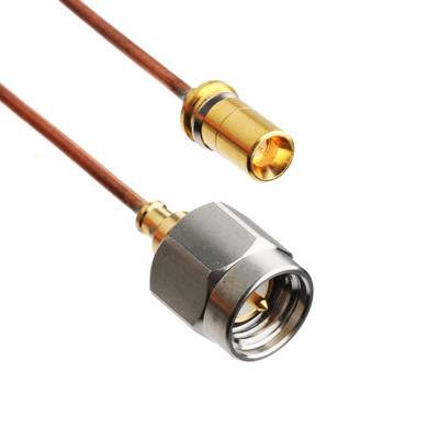SR047 Ημι-κατακάμπτες RF κοακσιακές συνδέσεις VITA 67 SMPM ευθεία πρίζα προς SMA αρσενική ευθεία πρίζα