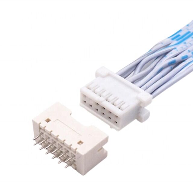 Προσαρμοσμένο καλώδιο δέσμης JST Flat Ribbon με βήμα 2,54mm 12 Pin διπλής σειράς για ηλεκτρονικές εφαρμογές