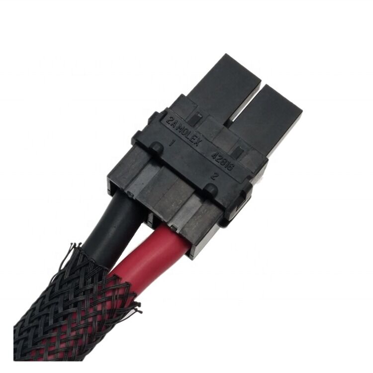 Προσαρμοσμένο συρματόπλεγμα με Molex 428160212 2Pin 10MM σύνδεσμο πεδίου και 8 AWG καλώδιο