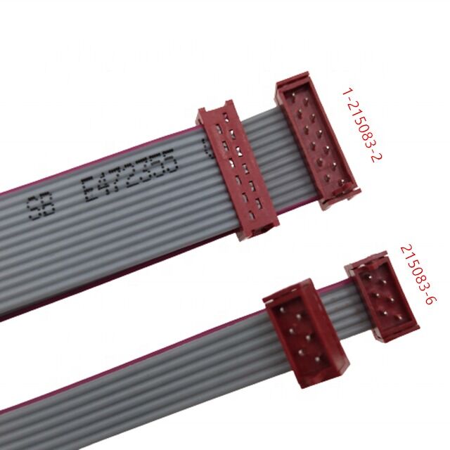 1.27mm Pitch 12pin IDC Socket με 28AWG Flat Ribbon Cable Assembly - Micro Match Male 1-215083-2