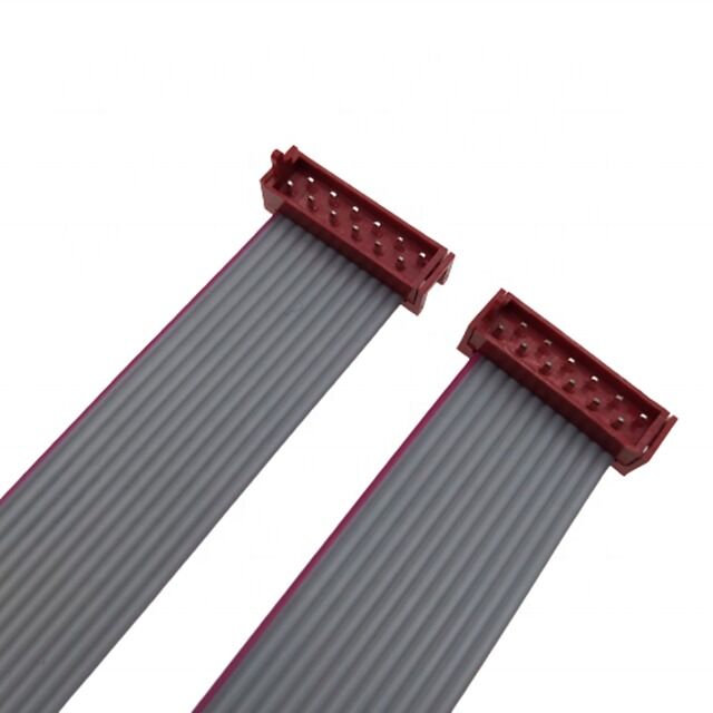 1.27mm Pitch 12pin IDC Socket με 28AWG Flat Ribbon Cable Assembly - Micro Match Male 1-215083-2