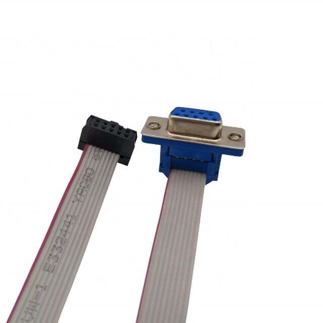 D-SUB DB9 σε IDC Flat Ribbon Cable Assembly με χρυσό καλωδίου και 2,54MM Pitch για προσαρμόσιμες εφαρμογές μήκους