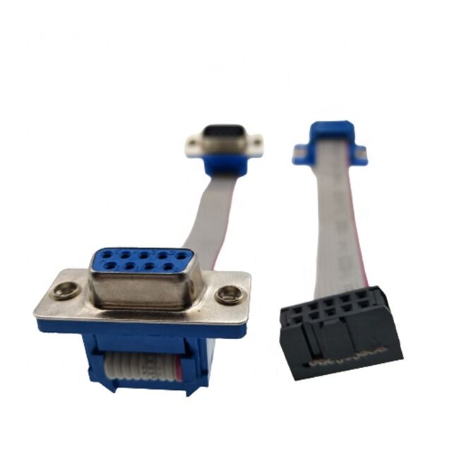 D-SUB DB9 σε IDC Flat Ribbon Cable Assembly με χρυσό καλωδίου και 2,54MM Pitch για προσαρμόσιμες εφαρμογές μήκους
