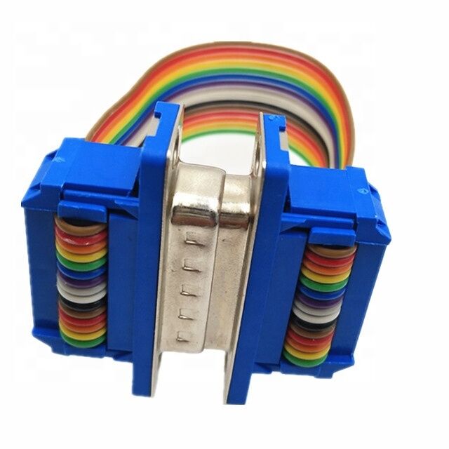 Καλώδιο επίπεδης κορδέλας OEM ODM RS232 15 ακίδων D-Sub επιχρυσωμένου συνδετήρα με προσαρμόσιμο μήκος