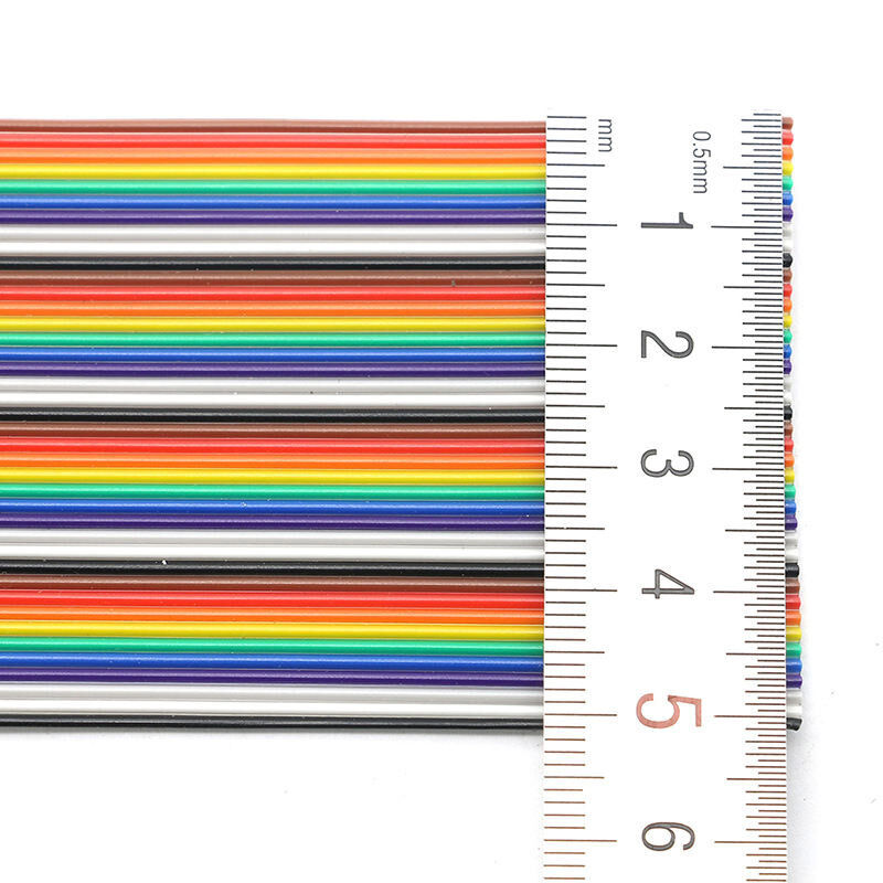 Προσαρμοσμένο Rainbow Harness Flat Ribbon Cable με μόνωση PVC και συνδέσμους IDC 1,27mm Pitch