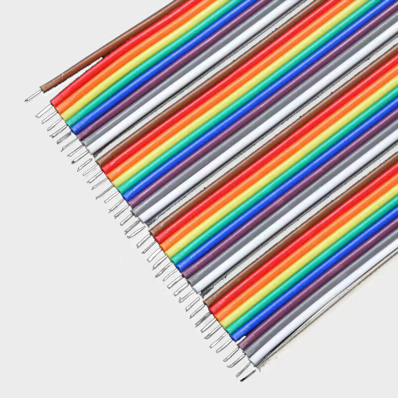 Προσαρμοσμένο Rainbow Harness Flat Ribbon Cable με μόνωση PVC και συνδέσμους IDC 1,27mm Pitch