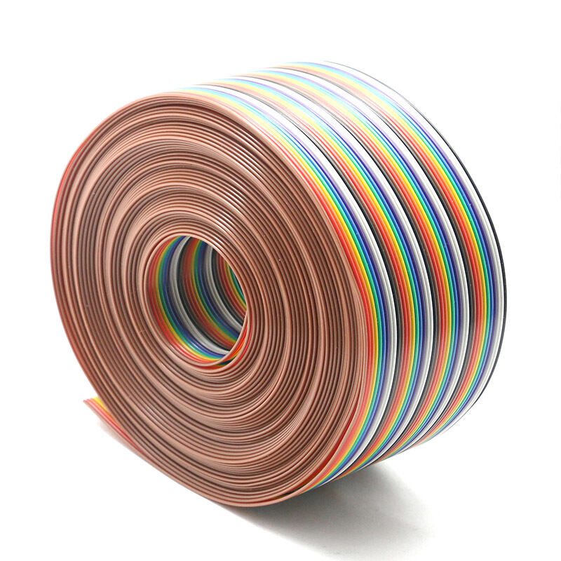 Προσαρμοσμένο Rainbow Harness Flat Ribbon Cable με μόνωση PVC και συνδέσμους IDC 1,27mm Pitch