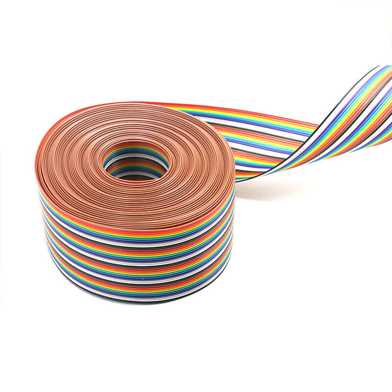 Προσαρμοσμένο Rainbow Harness Flat Ribbon Cable με μόνωση PVC και συνδέσμους IDC 1,27mm Pitch