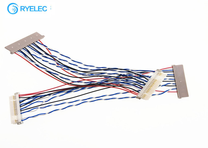 Df14 στη συνέλευση 20 καλωδίων Coaxia LVDS lap-top Df19 καρφίτσα 20 στην καρφίτσα  για την επίδειξη LCD