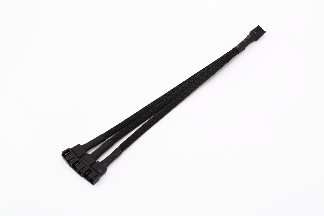 1 έως 3 Way Splitter Sleeved 4 Pin Pwm Connector Υπολογιστής Φανατήρα Διεύρυνση καλώδιο 4p Ένα σημείο τρία