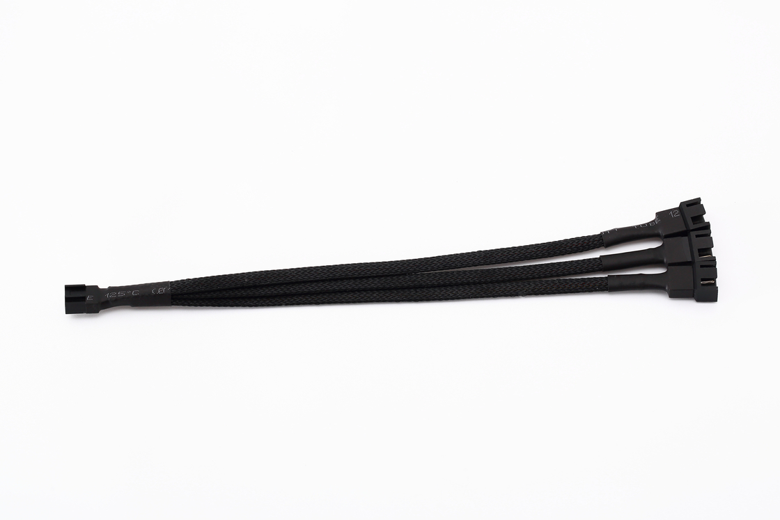 1 έως 3 Way Splitter Sleeved 4 Pin Pwm Connector Υπολογιστής Φανατήρα Διεύρυνση καλώδιο 4p Ένα σημείο τρία