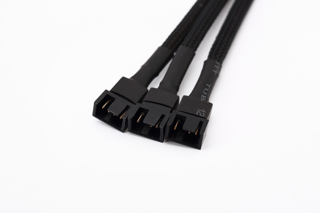 1 έως 3 Way Splitter Sleeved 4 Pin Pwm Connector Υπολογιστής Φανατήρα Διεύρυνση καλώδιο 4p Ένα σημείο τρία