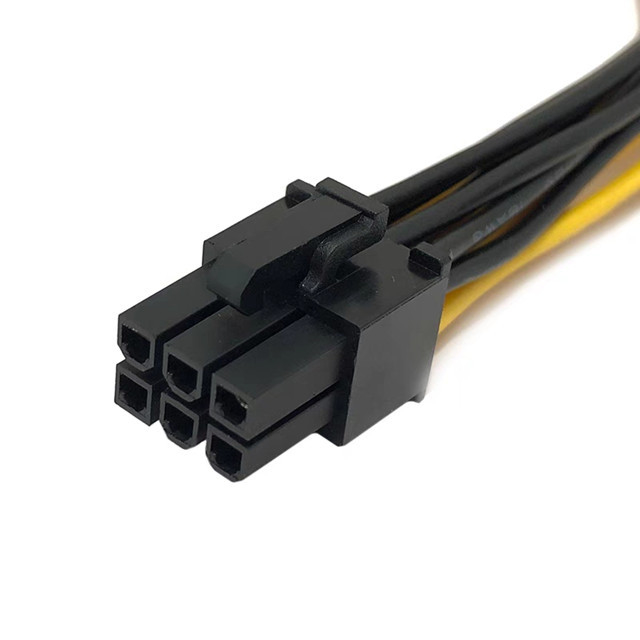 Αρσενικό Pcie 6pin στο διπλό θραύστη 18awg 100MM 20CM καλωδίου τροφοδοσίας 8pin αρσενικό Gpu